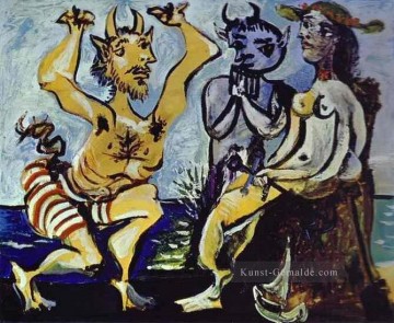  38 - Deux faunes et Nude 1938 kubist Pablo Picasso